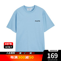 美特斯邦威T恤男女同款2024夏季潮酷布鲁托系列印花短袖上衣 黄昏蓝 160/XS