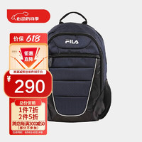 FILA 斐乐 美版男女款双肩包时尚潮牌情侣款商务休闲大容量电脑背包户外书包