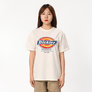 dickies24春夏新品 大logo印花 纯棉舒适圆领短袖T恤 男女情侣 DK0A87CO