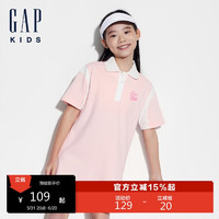 GAP女童2024夏季珠地衣裙466622 粉红色 150cm(L)亚洲尺码