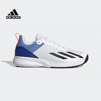adidas 阿迪达斯 专业网球鞋男鞋羽毛球鞋舒适耐磨运动鞋HQ8481 白蓝色 43