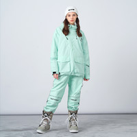 NANDN 南恩 新純色專業滑雪服套裝單雙板女防水保暖雪褲男套裝NC132