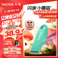 SanDisk 闪迪 128GB USB3.2 U盘 CZ550绿色 安全加密 数据恢复 学习电脑办公投标 小巧便携 车载 大容量优盘