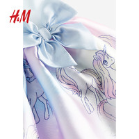 H&M HM童装女童连衣裙2024夏季新款蝴蝶结喇叭裙摆洋气公主裙0922706
