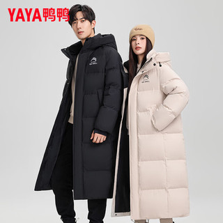 鸭鸭（YAYA）冰壳联名款羽绒服2024冬季时尚户外连帽男女同款外套HY 燕麦色 170/88A(M)