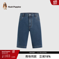 Hush Puppies暇步士男装清爽舒适五分裤 复古蓝牛仔 36