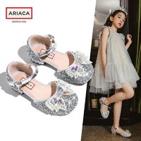 ariaca 艾芮苏女童公主鞋2024新款夏季软底包头小女孩小高跟水晶鞋