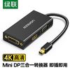 UGREEN 绿联 MINIdp转hdmi/vga/dvi转换器三合一适用苹果笔记本电脑MACboo