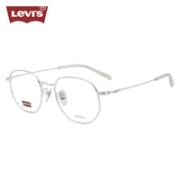 李维斯（Levi's）男近视眼镜框架LV7123/CN 010+依视路钻晶膜岩1.56镜片 010银色
