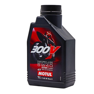 摩特（MOTUL）摩托车润滑油 赛道摩托车机油 4T四冲程发动机润滑油 300V 5W40 双酯类全合成 1L