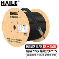 HAILE 海樂 72芯單模室外光纜 層絞式GYTS-72b1.3 鎧裝光纖3000米 HT210-72SC 3公里