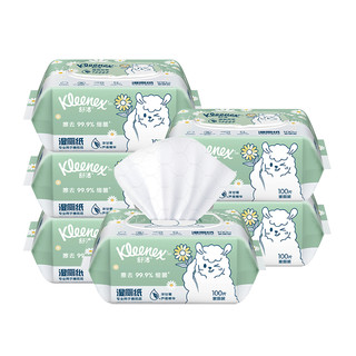 88VIP：Kleenex 舒洁 湿厕纸羊驼家庭装100抽*6包洁厕湿巾擦菌如厕湿纸巾厕纸可冲
