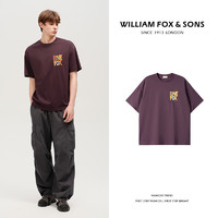 William fox&sons 甄选长绒纤维棉锦混纺面料宽松短袖T恤 紫咖色 L /50