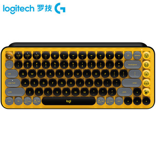 罗技（Logitech）POP Keys机械键盘无线蓝牙双模办公女生 POP键盘热力黄+银杏黄鼠标垫