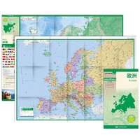世界分國地圖--歐洲地圖（中外對照 防水 耐折 撕不爛地圖 折疊圖）