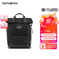 Samsonite 新秀丽 电脑包时尚学院风双肩包 休闲旅行包时尚潮型背包男 TM7 黑色-中号