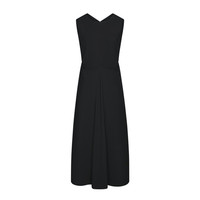 URBAN REVIVO 女士法式高级感气质镂空系带连衣裙 UWU740084 正黑 L