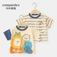 百亿补贴：cutepanda's 咔咔熊猫 休闲短袖T恤 小童夏季半袖上衣