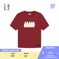:CHOCOOLATE it 女装圆领短袖T恤2024夏季潮流时尚半袖M006970 RDX/红色 XL
