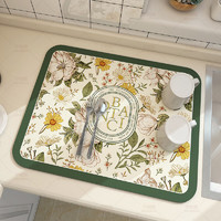 厨房台面沥水垫吸水速干防滑垫桌面碗盘干燥耐脏免洗好打理垫子 两张