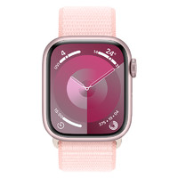 Apple 苹果 Watch Series 9；粉色铝金属表壳；亮粉色回环式运动表带