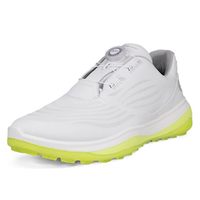 ECCO 男式 Lt1 Boa 混合防水高尔夫球鞋, 白色, 6-6.5