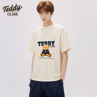 TEDDY ISLAND泰迪熊联名款2024韩版时尚T恤宽松版男女款短袖