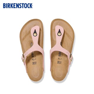 BIRKENSTOCK勃肯T软木拖鞋女款T字大巴扣凉拖Gizeh系列 粉色/柔粉色窄版1026563 3