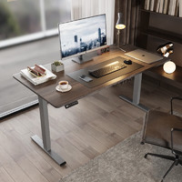 今日必買：Loctek 樂歌 E2 電動升降桌 銀灰桌腿+灰木紋桌板 1.2m