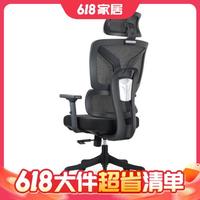菲迪-至成 F181 人体工学椅 海绵座垫+2D扶手+3D腰托-黑升级版