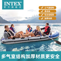 INTEX 船皮劃艇釣魚船充氣船橡皮艇戶外水上沖鋒舟加厚皮筏艇小船