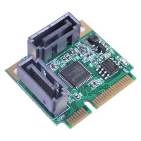 moge 魔羯 MC4654 miniPCI-E转SATA3扩展卡 SATA3.0卡 迷你PCIE硬盘扩展卡2口