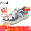SKAP镂空罗马猪笼鞋百搭舒适轻便透气包头女凉鞋AAE16BK2 银色 36