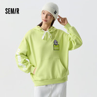 森马（Semir）【多彩卫衣合辑】卫衣女短款连帽印花上衣小个子中长款红色内搭 D款熊猫印花-黄绿41157 160/84A/M