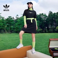 adidas 阿迪达斯 官方outlets阿迪达斯三叶草女简约休闲居家运动短袖连衣裙
