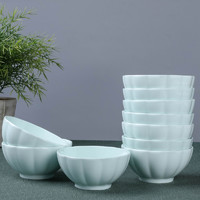 88VIP：千嶼 簡約4個裝個性南瓜碗家用日式陶瓷碗米飯碗可愛餐具可微波爐