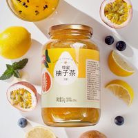 FUSIDO 福事多 蜂蜜柚子茶1000g果酱果茶大容量冷热冲水喝的冲泡饮品瓶装
