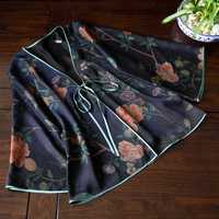 一城风絮桃语春烟【福利版】丨回馈款丨真丝香云纱复古百搭日常中式开衫女 黑色云雀印花开衫 S码