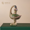 中国国家博物馆 彩绘雁鱼青铜灯树脂摆件