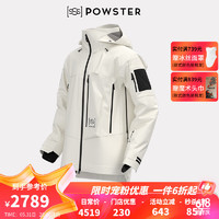 POWSTER巡洋舰系列滑雪衣服单双板专业级连帽外套23-24 极地象牙白 M