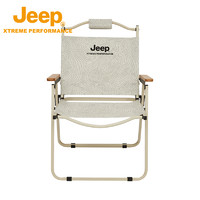 Jeep 吉普 户外可拆卸折叠椅子铝合金克米特椅中号便携露营野餐椅钓鱼椅