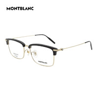 万宝龙（MONTBLANC）近视眼镜框MB0318OA 002+蔡司泽锐1.60防蓝光PLUS镜片 MB0318OA002黑金色