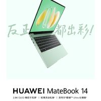 百亿补贴、今日必买：HUAWEI 华为 MateBook 14 2024 酷睿Ultra笔记本电脑 16GB+512GB(灰/银)