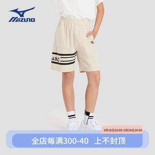 美津浓（MIZUNO）Mizuno儿童短裤2024夏季男中大童裤子宽松时尚透气运动 浅杏   150cm(150cm) (身高145cm-