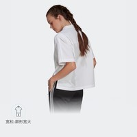 adidas 阿迪达斯 官方三叶草女装居家宽松运动短袖衬衫HC2055