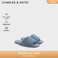 CHARLES&KEITH24夏季圆头舒适平底一字拖鞋女CK1-70900516
