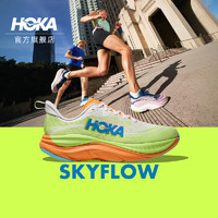 HOKA ONE ONEHOKA ONE ONE男女款夏季SKYFLOW 公路跑步鞋 霜白色/日焰色-男 40.5