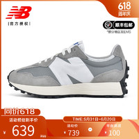 new balance 327系列 中性休闲运动鞋 MS327LAB 灰色/白色 39.5