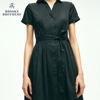 88VIP：Brooks Brothers 女2024夏季新品纯棉气质收腰通勤连衣裙