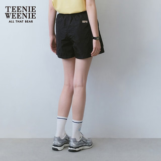Teenie Weenie【UPF50+】小熊短裤女2024年夏季防晒防紫外线户外短裤女 黑色 1